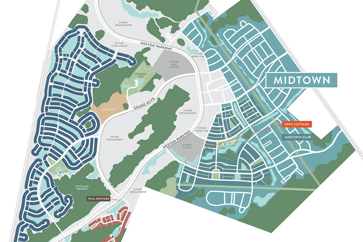 Midtown Nexton map