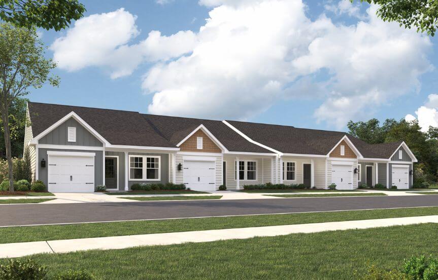 Ashton Woods 55+ Palmetto home plan exterior rendering