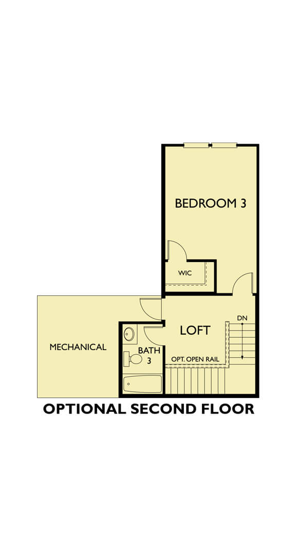 Ashton Woods 55+ Palmetto floorplan optional second floor