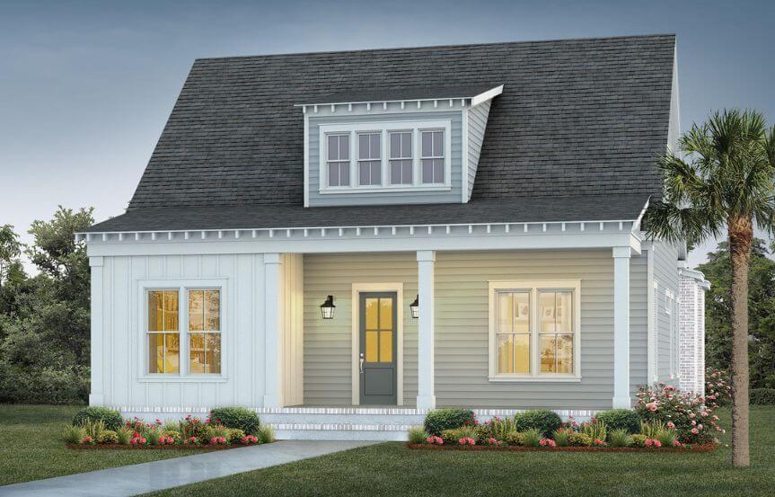 Homes By Dickerson Hutchinson 2 - two story plan elevation