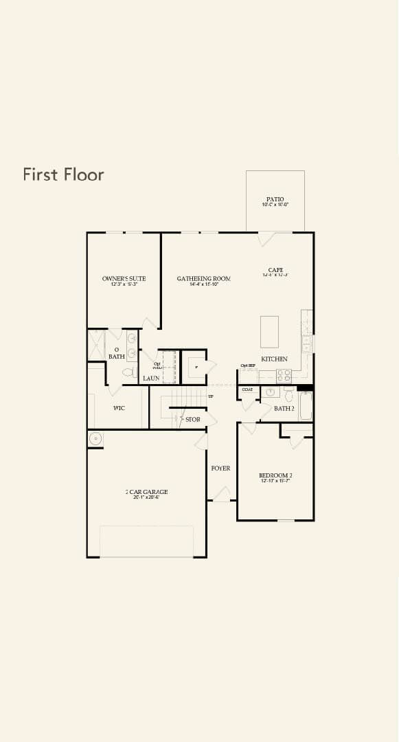 Centex Starling home plan First Floor