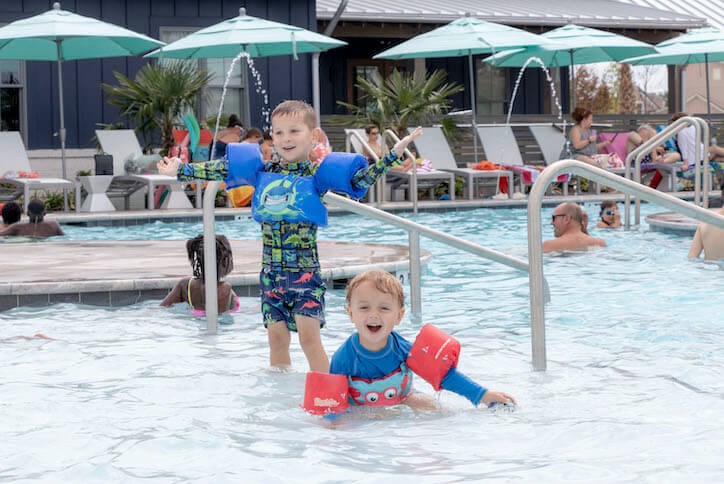 Children playing in the pool within Nexton community in Summerville, SC