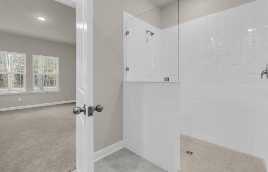 Ashton Woods 55+ Palmetto Spec Home Plan Lot 85 Primary Bath Walk-In Shower