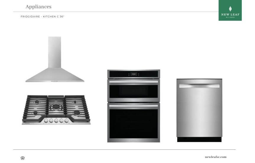 New Leaf Hyde Spec Home Lot 1619 Kitchen Appliance Lookbook