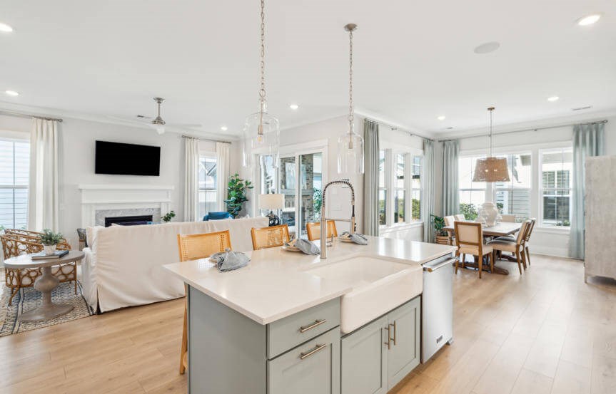 Homes By Dickerson Hutchison Kitchen To Living Room