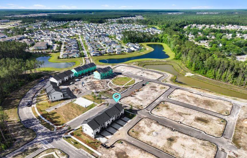 Stanley Martin Jenkins Townhouse Plan Aerial View