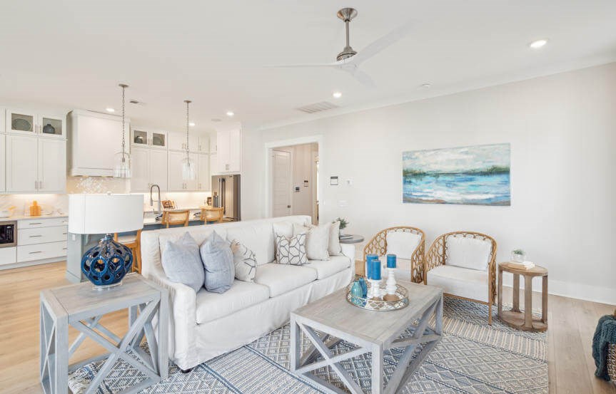 Homes By Dickerson Hutchison Living Room To Kitchen