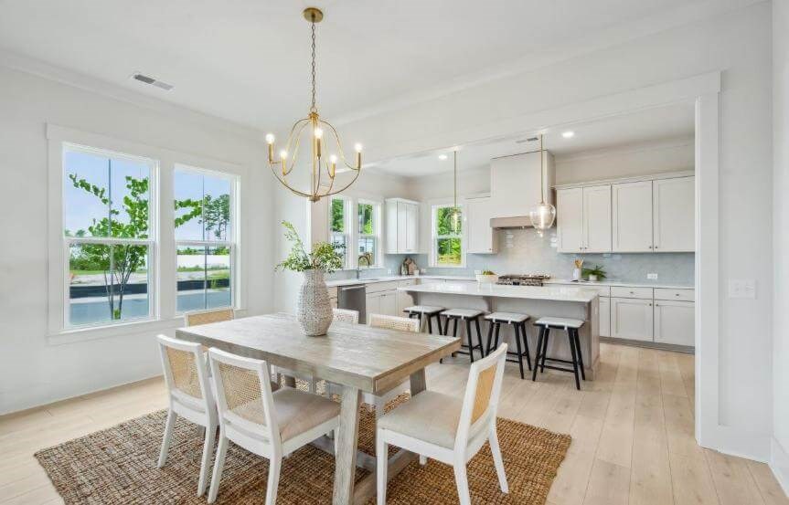 Homes By Dickerson Camellia Spec Lot 1455 Dining Room To Kitchen