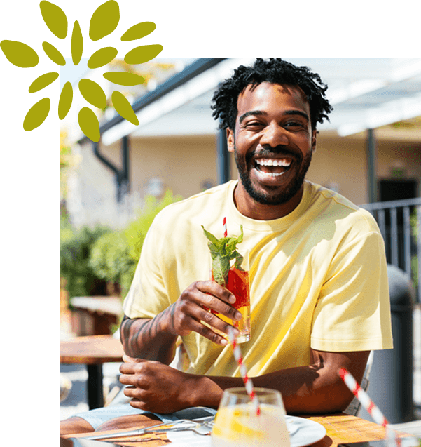 Man holding drink