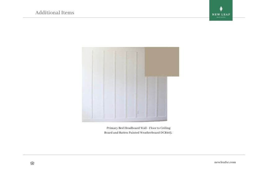 New Leaf Lincoln Spec Lot 1526 Trim Selections