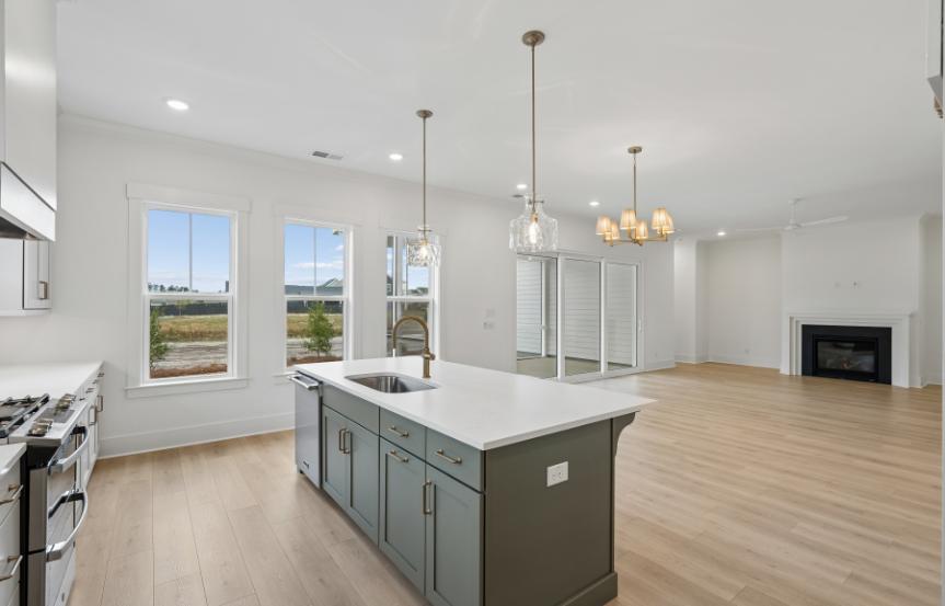 Homes By Dickerson Arrow Wood Plan Kitchen To Living Room