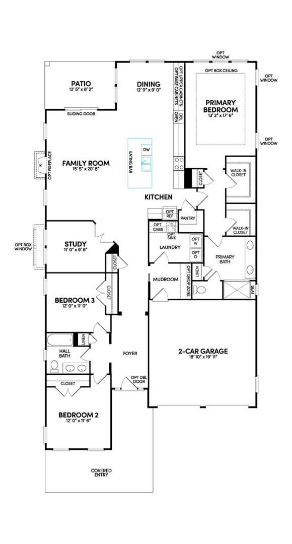 Reid First Floor Optional Deluxe Island