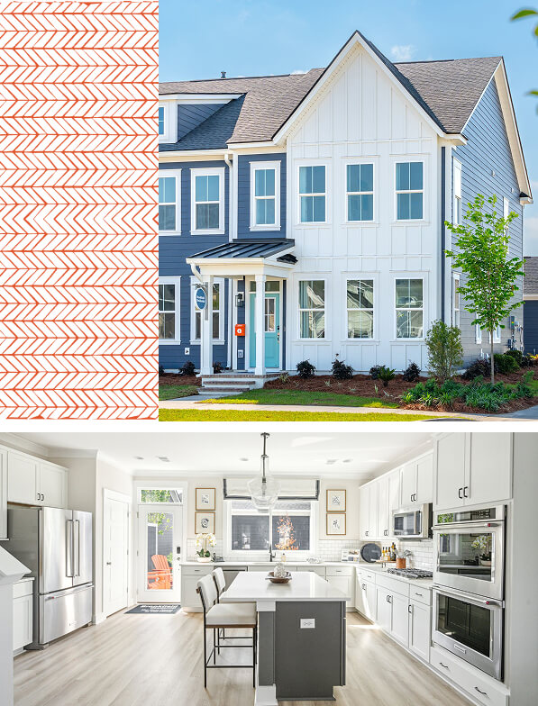 Nexton townhomes collage in Summerville, SC