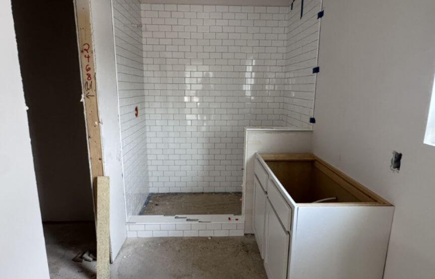 Ashton Woods Azalea Spec Home Lot 1671 Primary Shower