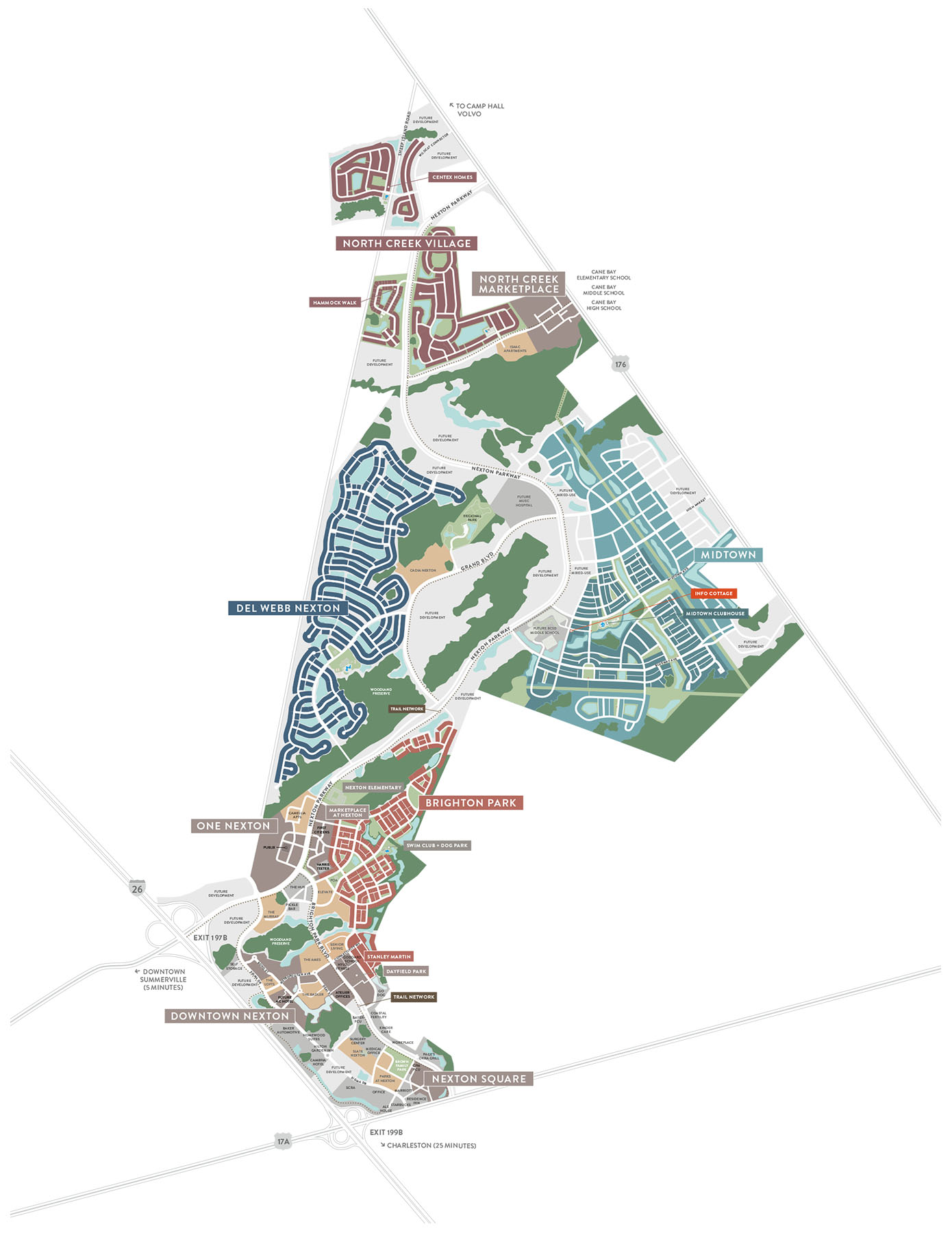 Nexton Community Map in Summerville, SC