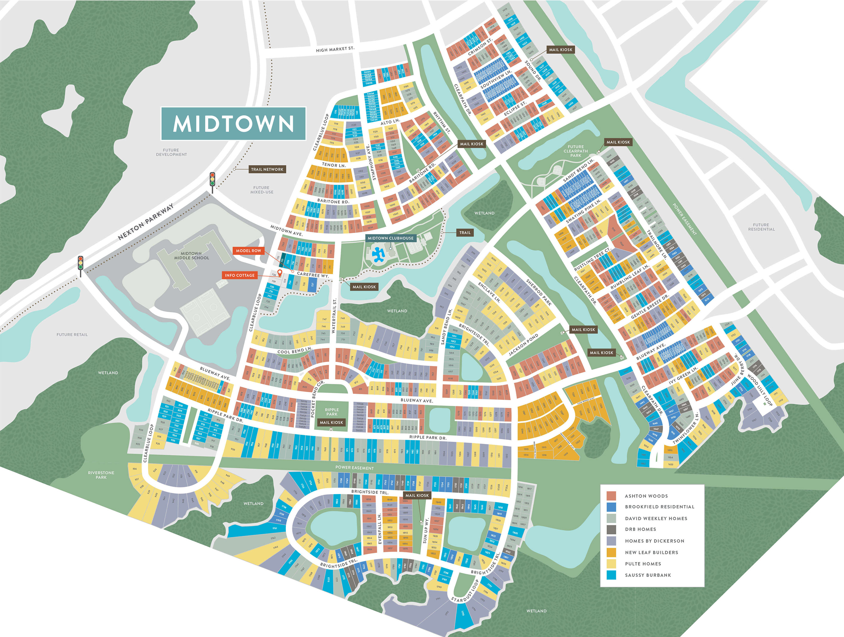 Nexton Midtown Community Map in Summerville, SC