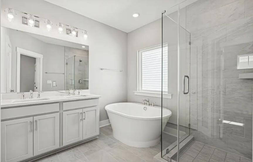 David Weekley Meadowview Spec Home Plan Lot 1480 Primary Bath