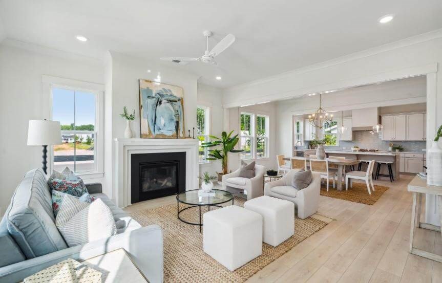 Homes By Dickerson Camellia Spec Lot 1455 Living Room To Dining Room